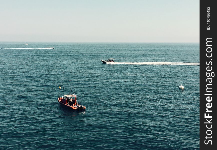 Two Boats on Calm Ocean Waters