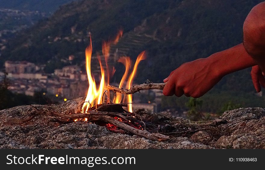 Campfire, Wilderness, Geological Phenomenon, Fire