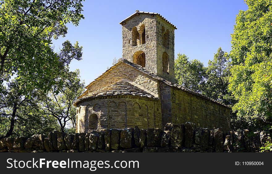 Medieval Architecture, Church, Tree, Sky