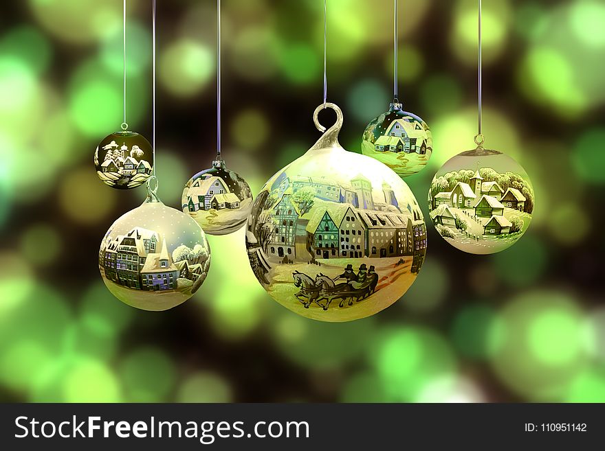 Christmas Ornament, Macro Photography, Christmas Decoration, Sphere