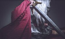 Roman Gladiator, Wrestler And Warrior Of Rome With Helmet And Re Royalty Free Stock Image Roman Gladiator, Wrestler And Warrior Of Rome With Helmet And Re Royalty Free Stock Image