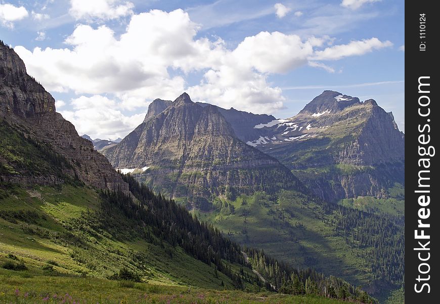 This image of the two mountains was taken on a recent hike in Glacier National Park. This image of the two mountains was taken on a recent hike in Glacier National Park.