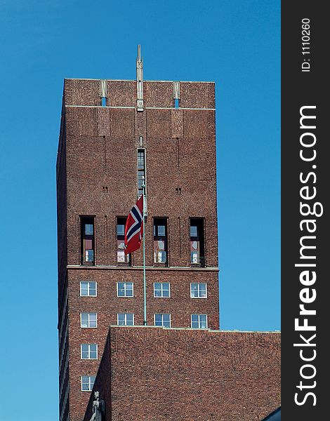 Tower Of The City Hall Of Oslo