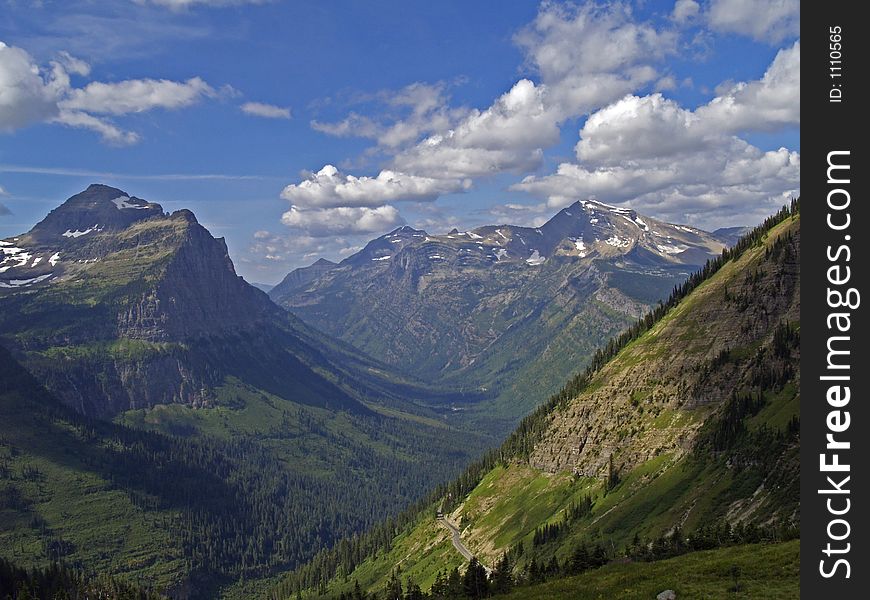 This image of the McDonald Creek Valley was taken from a trail in Glacier National Park. This image of the McDonald Creek Valley was taken from a trail in Glacier National Park.