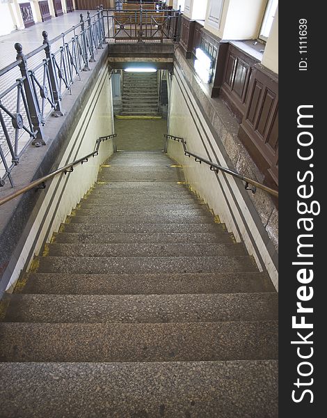Stairs, railway-station, Liberec, Czech Republic