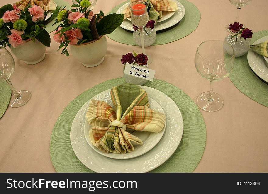 Colorful inviting table setting