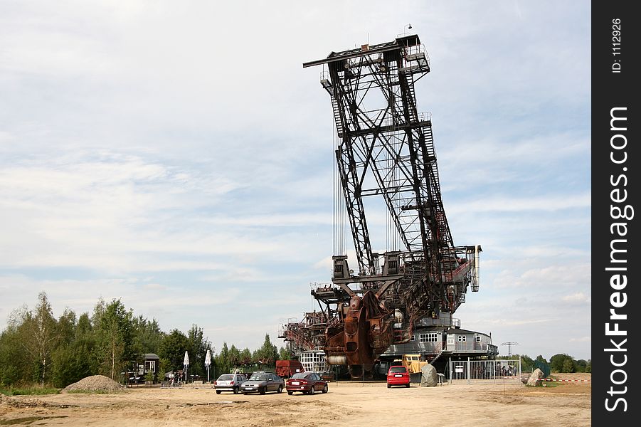 Excavator in the mining industry museum, Saxonia, Germany. Excavator in the mining industry museum, Saxonia, Germany