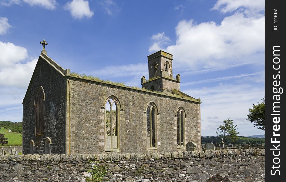 The ruins of St Colmac Church, Bute, Scotland