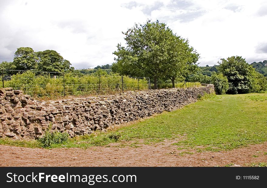 Roman Wall at Caerleon Wales