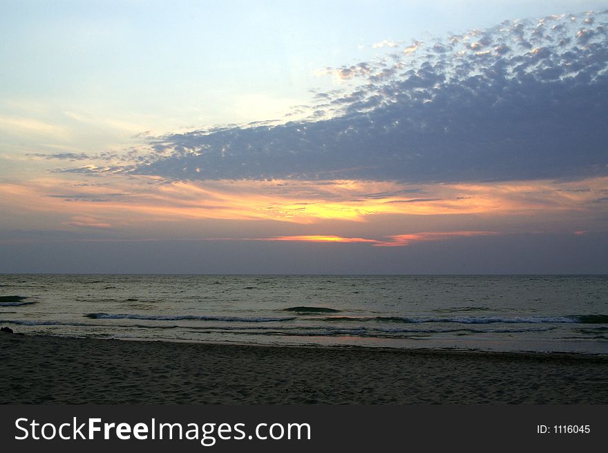 Quiet evening sunset in Union Pier Michigan. Quiet evening sunset in Union Pier Michigan