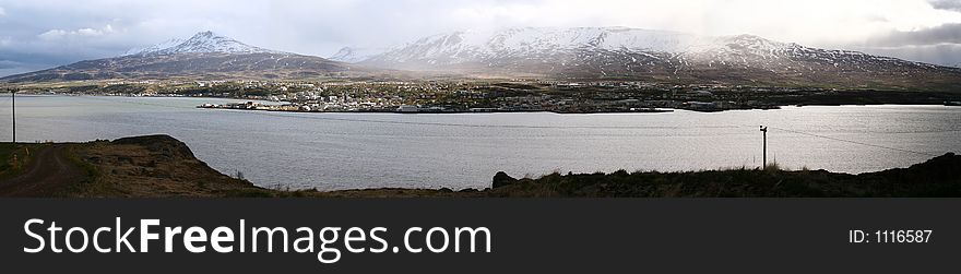 Panorama View of Akureyri (IS). Panorama View of Akureyri (IS)