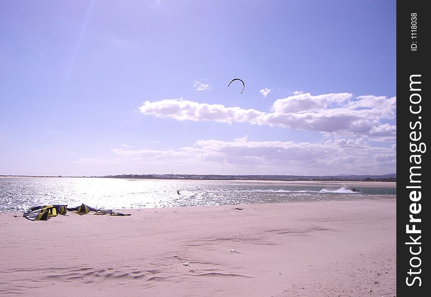 Kiter in Portugal. Kiter in Portugal