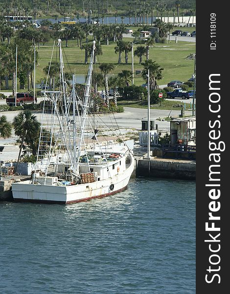 Fishing boat in port