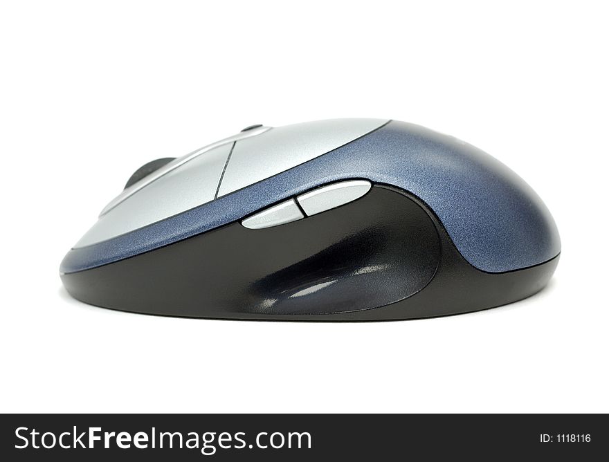 A modern cordless computer mouse. A modern cordless computer mouse