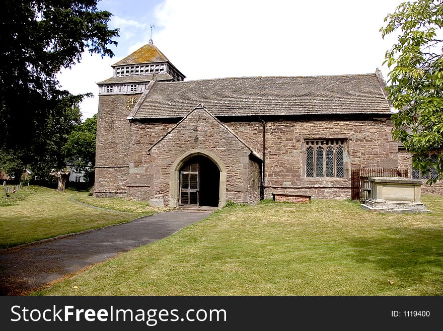 Outside view of Church of St Bridget - Skenfrith South Wales.