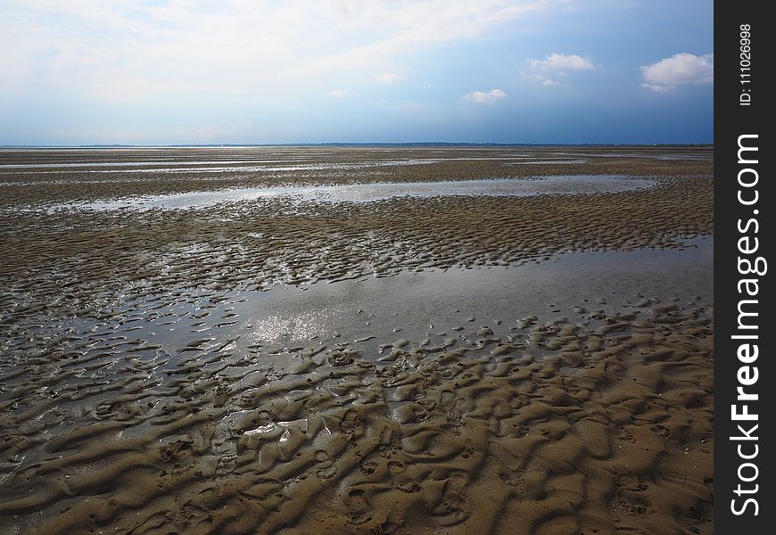 Mudflat, Sea, Shore, Sky