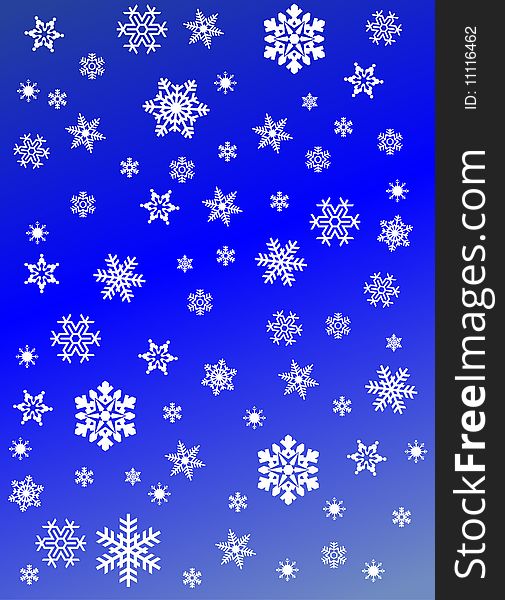Snowflakes on blue background please visit my portfolio for similar images