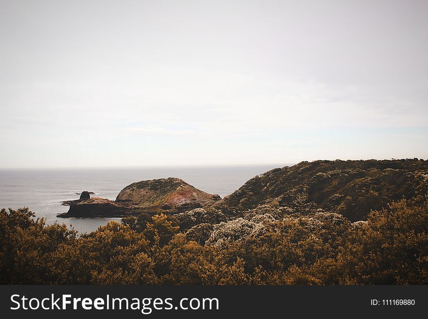 High-angle Photography Of Island