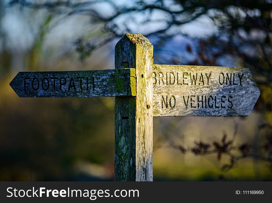 Brown Bridleway Only Wooden Signgage