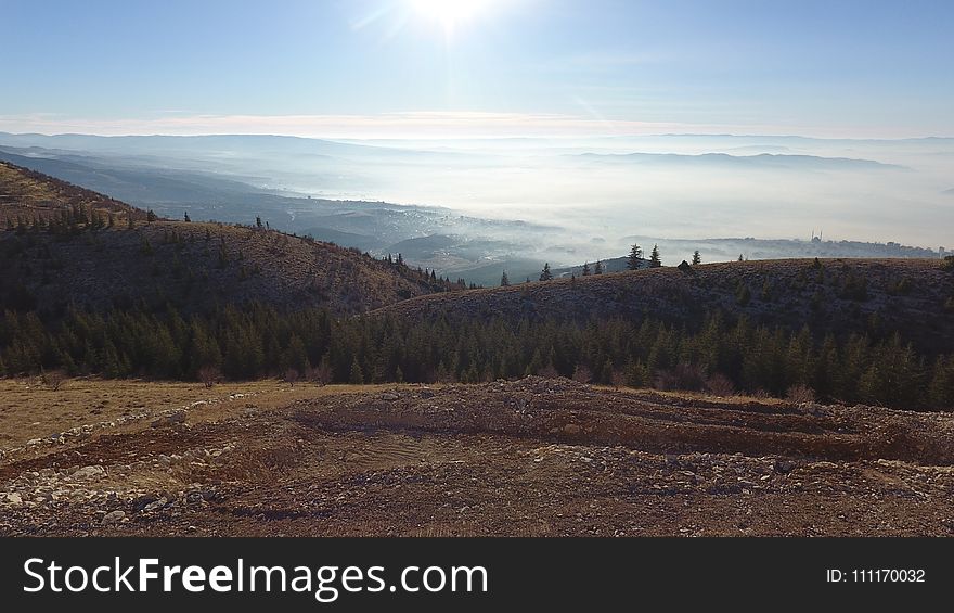 Mountain Under Blue Sky View