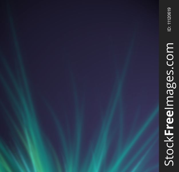 Abstract Green Rays Background