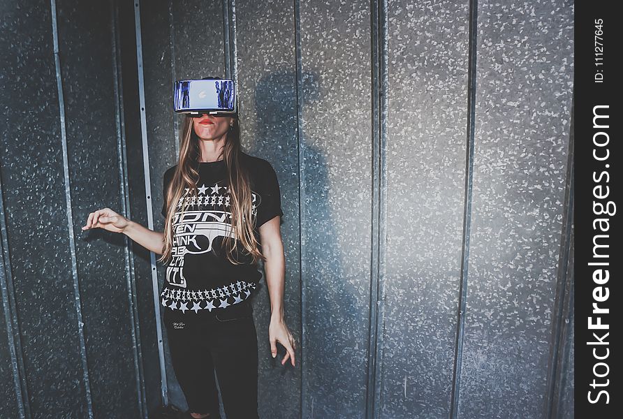 Woman Wearing Vr Glasses