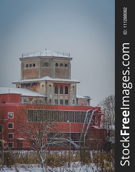 Old Factory Building in the Winter