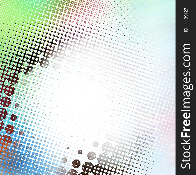 Abstract halftone background with light pastel colors;