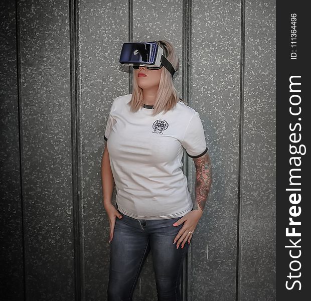 Woman Wearing Vr Goggles