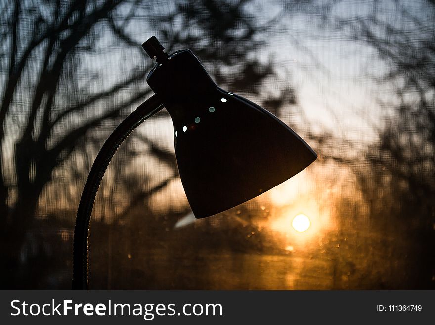 Selective Focus Photography of Task Lamp