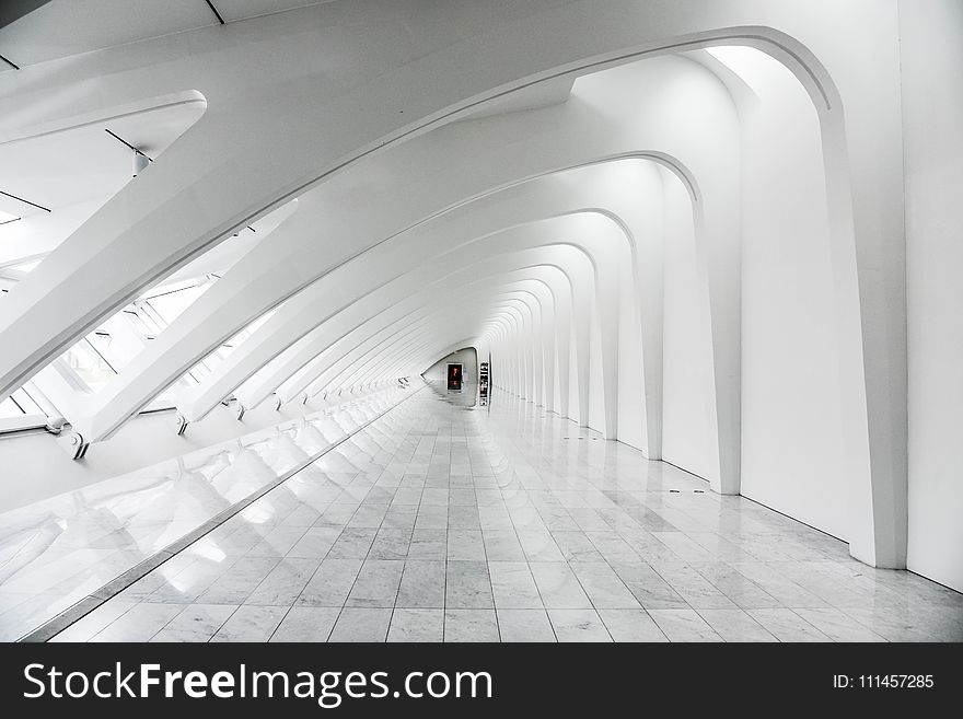 Long Exposure Photography White Dome Building Interior