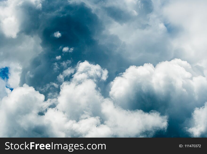 Colorful Dramatic Sky With Cloud At Sunset