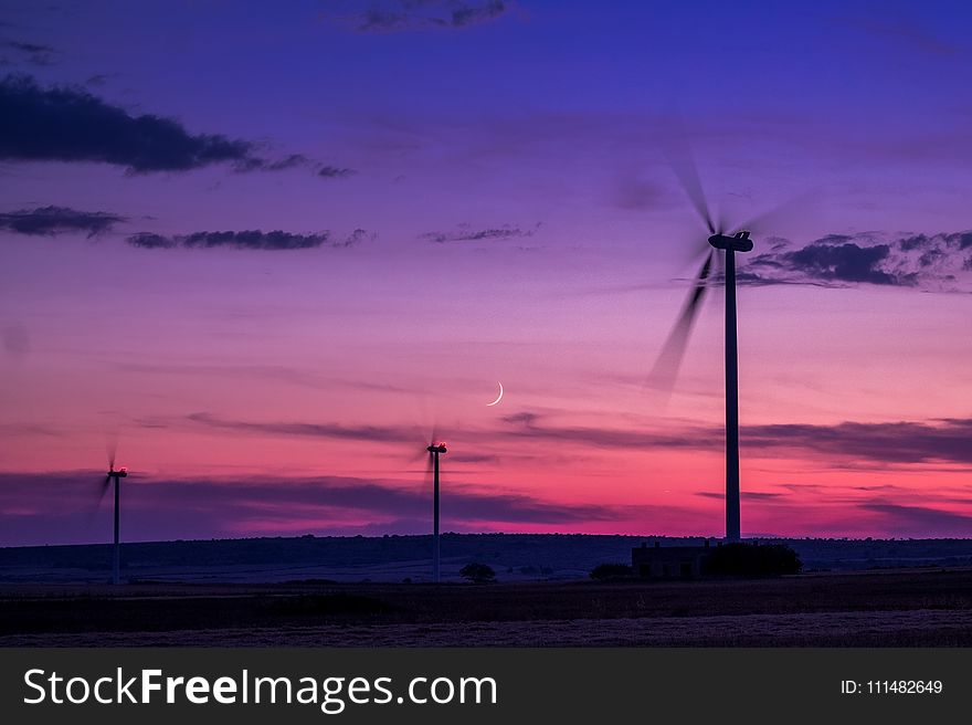 Wind Turbine, Wind Farm, Sky, Windmill