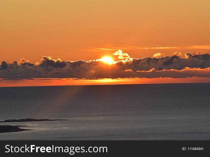 Horizon, Sky, Sunrise, Sunset