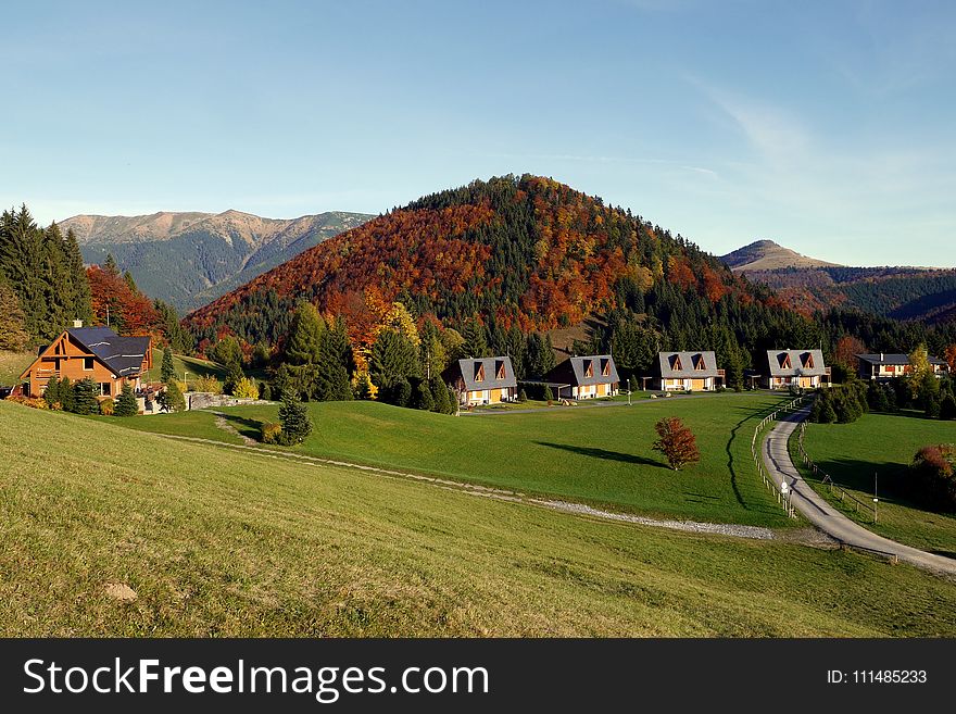 Nature, Mountainous Landforms, Mountain Village, Mountain Range