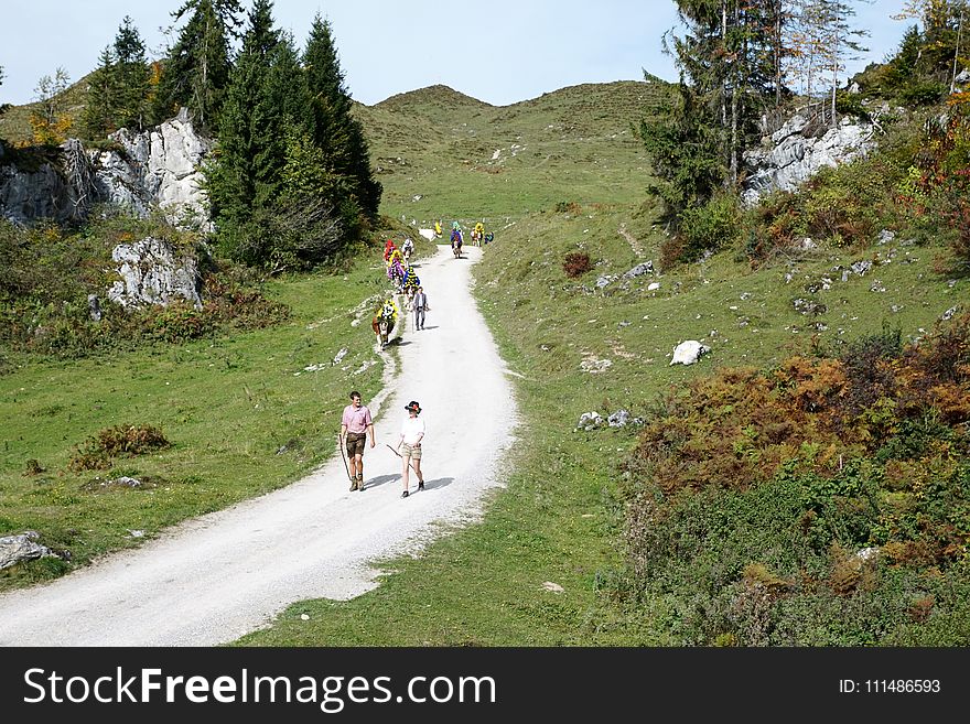 Mountainous Landforms, Mountain Range, Path, Mountain