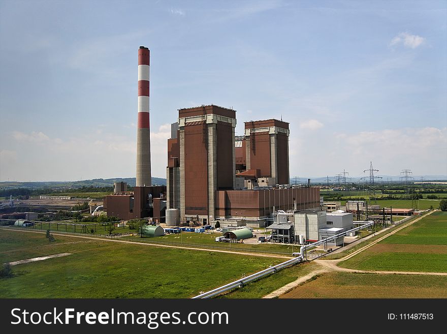 Industry, Power Station, Sky, Factory