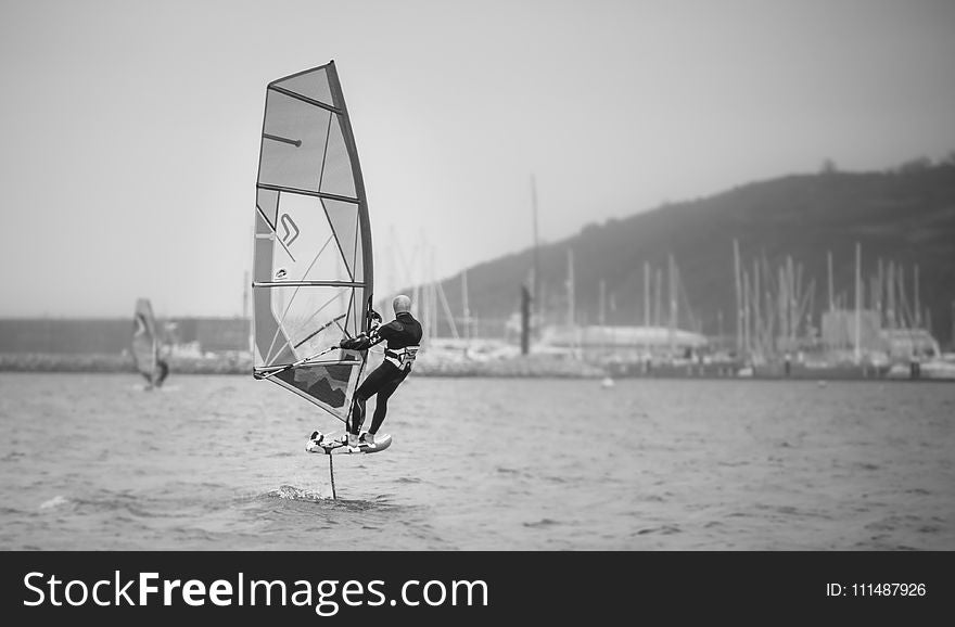 Windsurfing, Water, Sail, Wind
