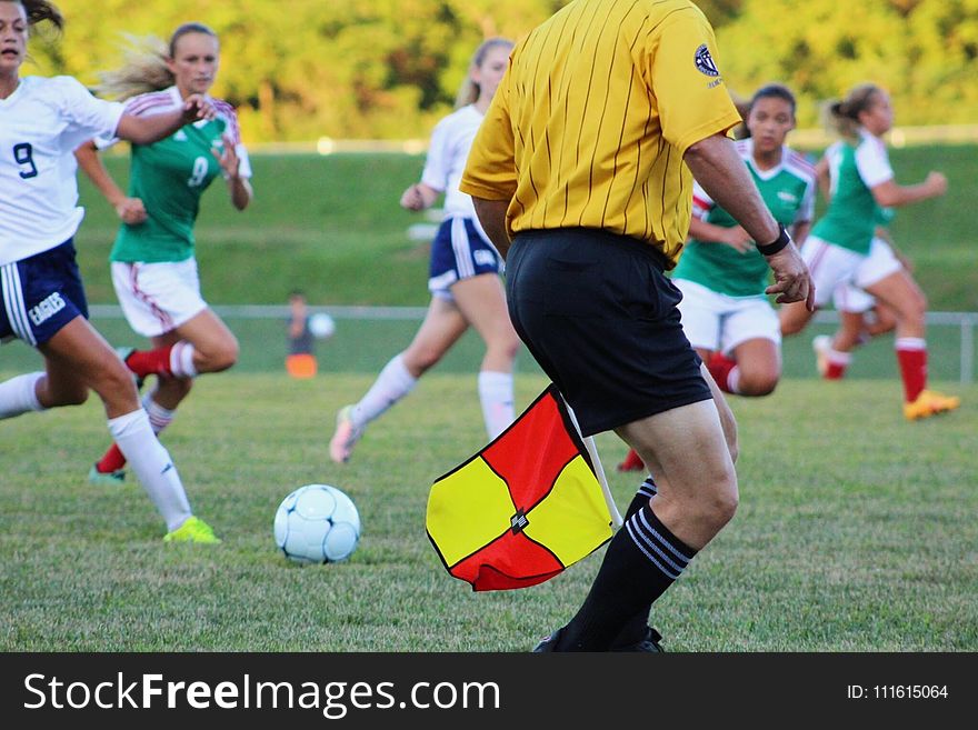 Woman Athletes Playing Soccer