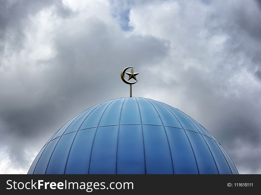 Silver Mosque Top Dome Ornament