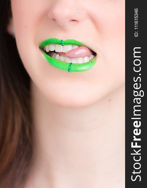 Woman With Green Lipstick