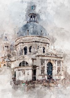 Free Watercolor Paint, Building, Painting, Paint Royalty Free Stock Photos - 111642548