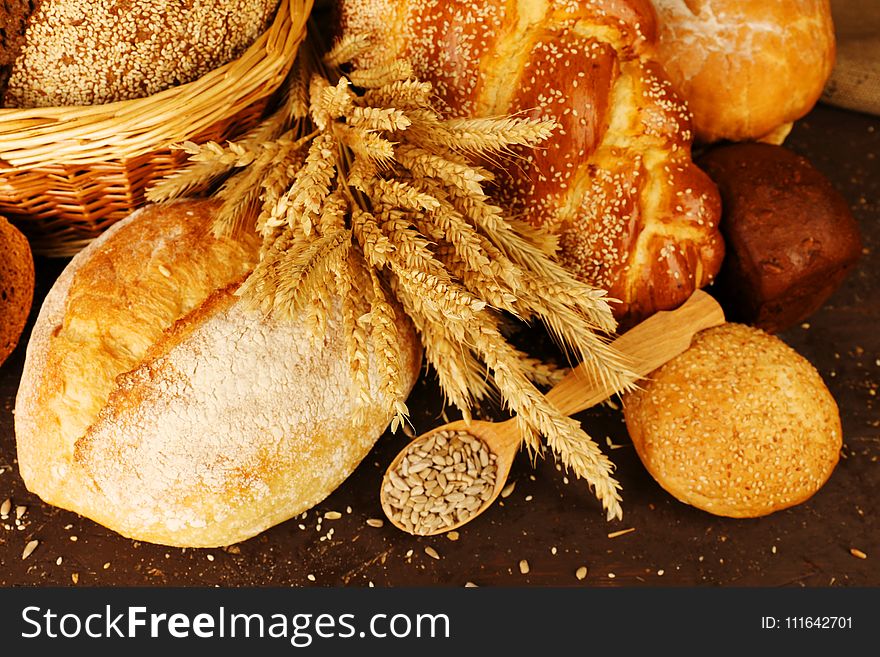 Baked Goods, Bread, Food, Whole Grain