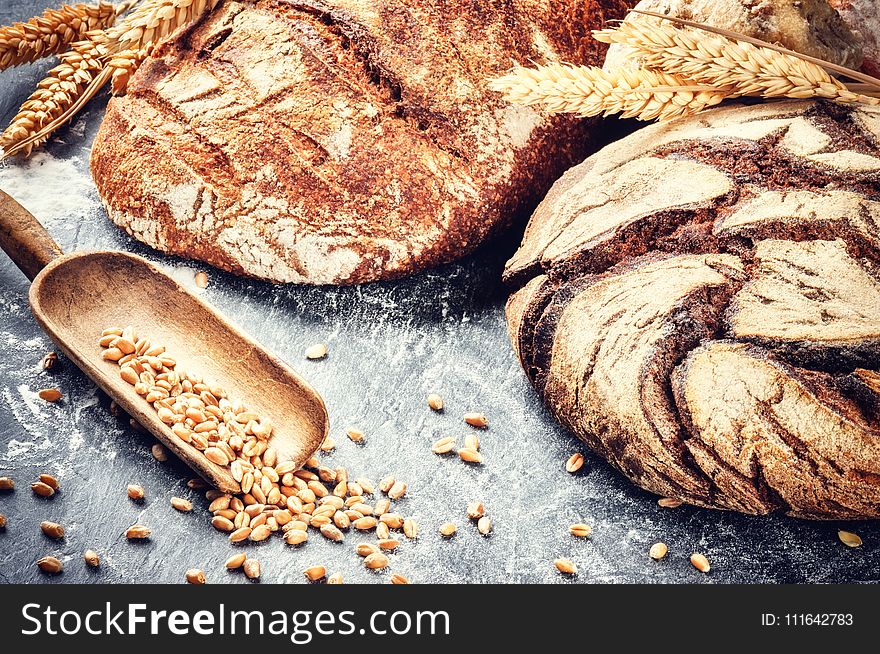Bread, Rye Bread, Whole Grain, Baked Goods