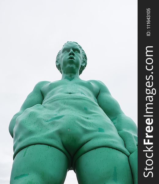 Green, Sculpture, Statue, Figurine