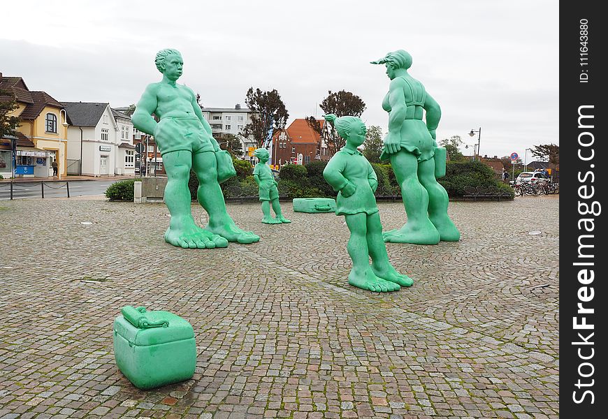 Green, Sculpture, Statue, Army Men