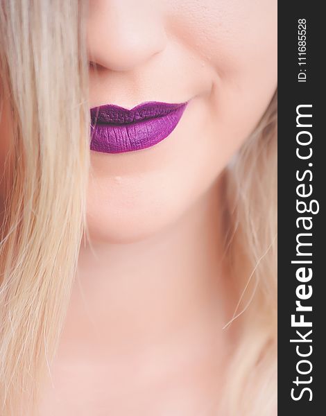 Women&x27;s Purple Lips