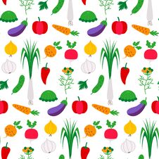 Pattern Flat With Vegetables Stock Photography