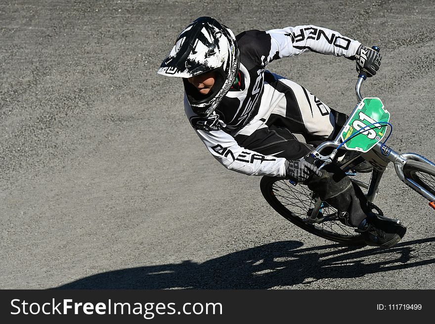 Cycle Sport, Bicycle Motocross, Bmx Racing, Helmet