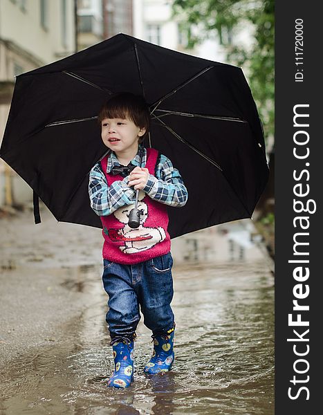 Umbrella, Fashion Accessory, Fun, Child